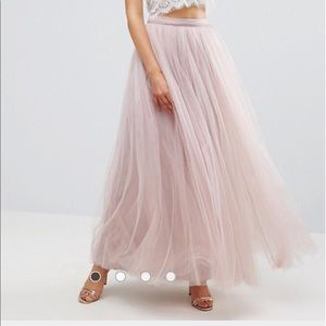 Tulle maxi skirt blush colored by ASOS